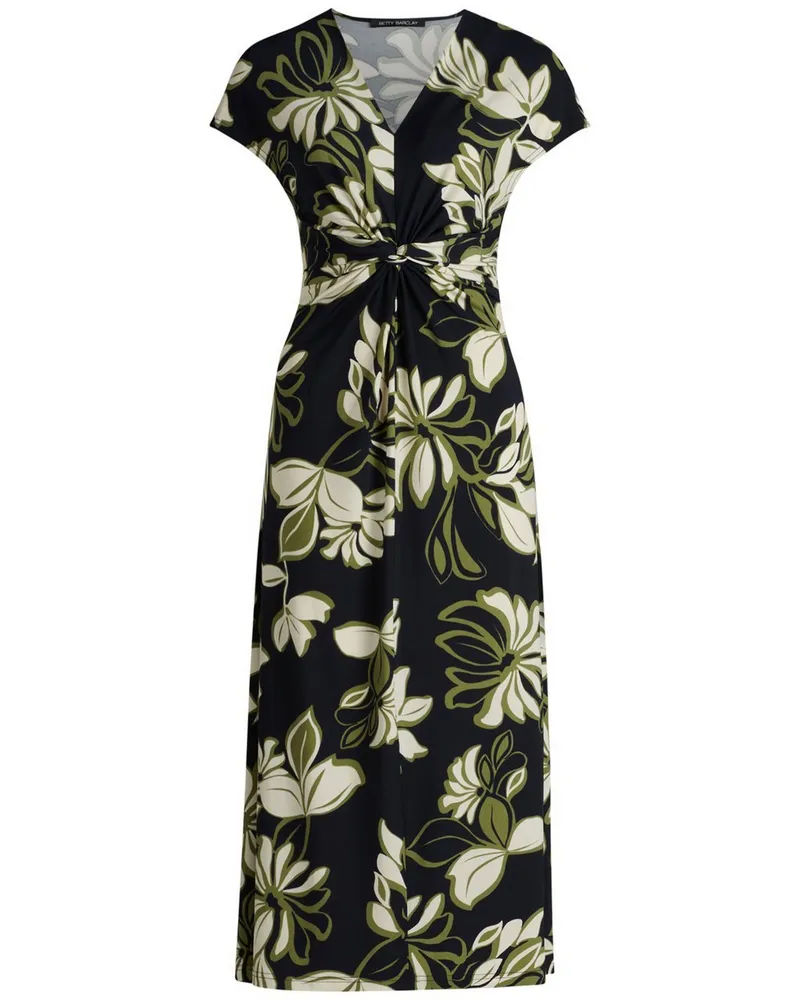 Betty Barclay Jersey-Kleid V-Ausschnitt  blau Blau