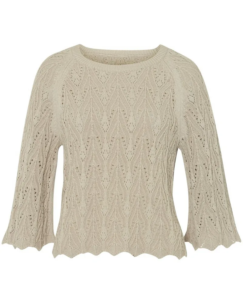 Peter Hahn Rundhals-Pullover  grau Grau