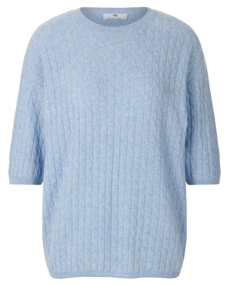 Peter Hahn Rundhals-Pullover  blau Blau