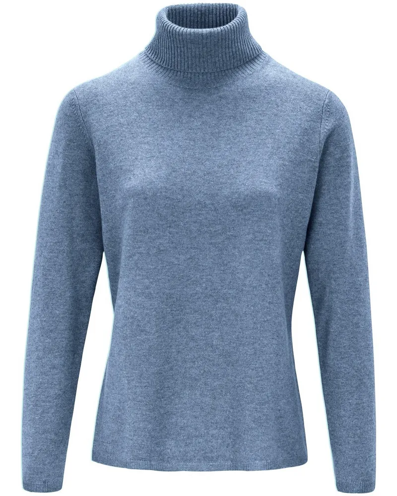 Include Rollkragen-Pullover aus Schurwolle und Kaschmir  blau Blau