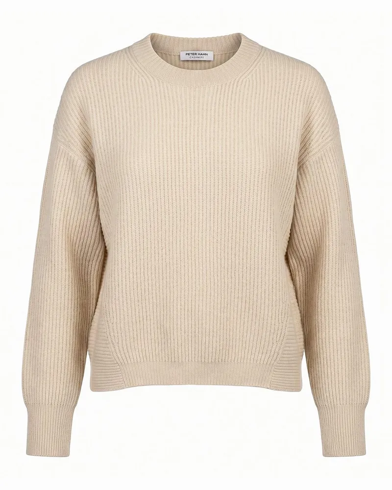 Peter Hahn Rundhals-Pullover  beige Beige