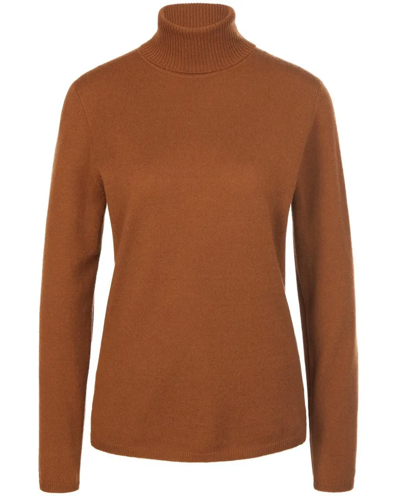 Include Rollkragen-Pullover aus Schurwolle und Kaschmir  braun Braun