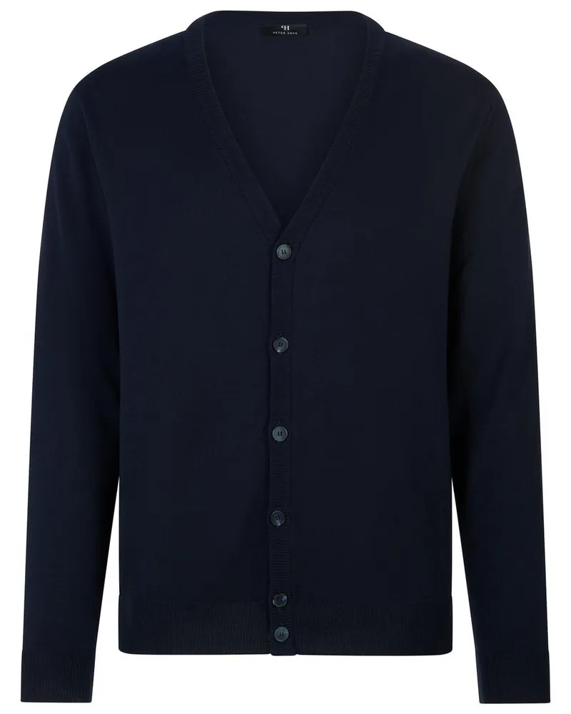 Peter Hahn V-Cardigan  blau Blau