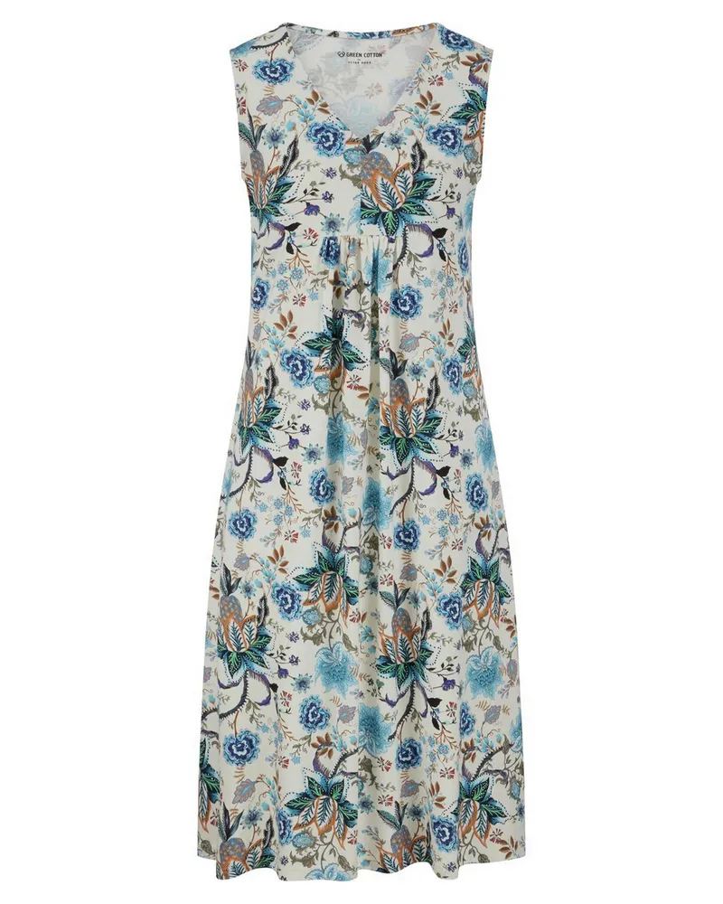 Green Cotton Ärmelloses Kleid Johanne  weiss Weiss