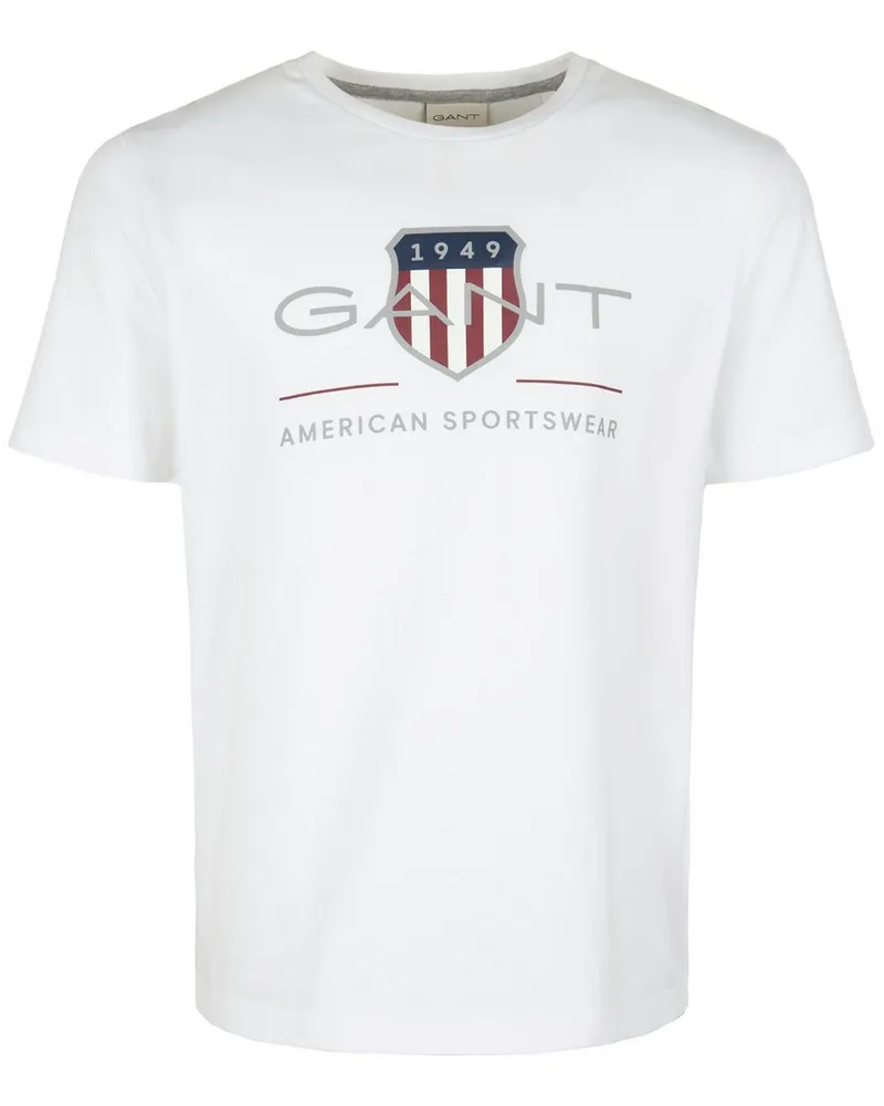 Gant Rundhals-Shirt  weiss Weiss