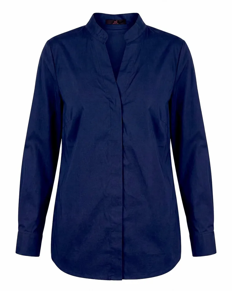 Emilia Lay Long-Bluse  blau Blau