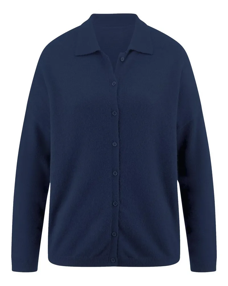 Peter Hahn Strickjacke  blau Blau