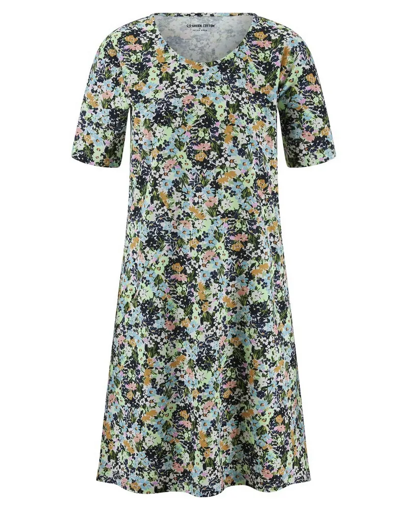 Green Cotton Jersey-Kleid Louis  grün Grün