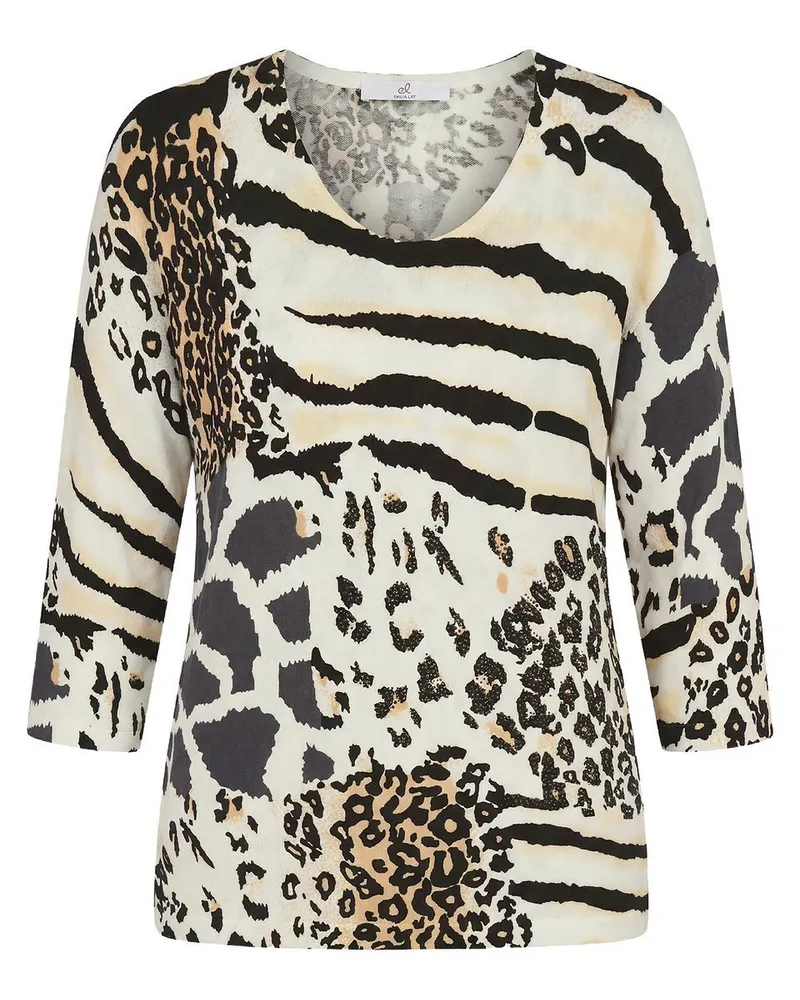 Emilia Lay Rundhals-Pullover  weiss Weiss