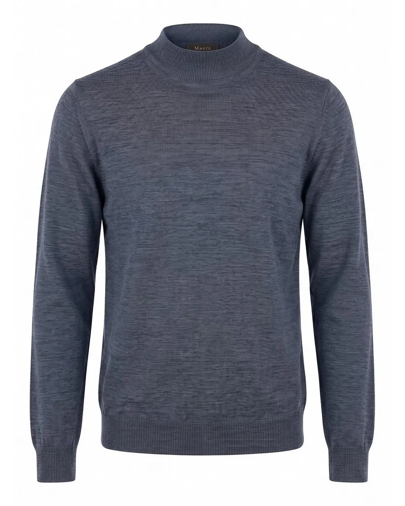 Maerz Pullover Stehkragen  blau Blau