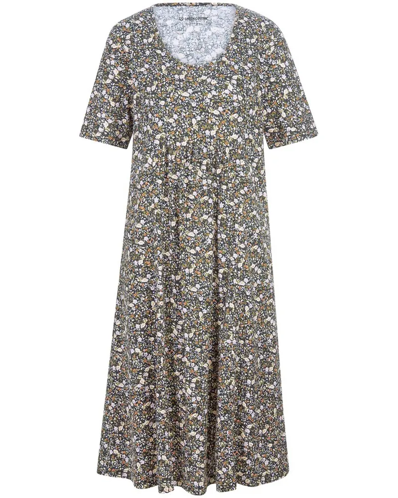 Green Cotton Jersey-Kleid Selma  mehrfarbig Mehrfarbig