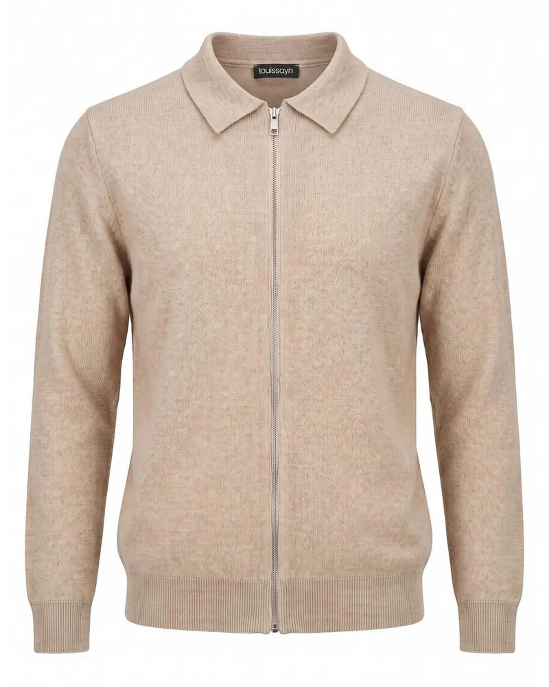 Louis Sayn Polo-Strickjacke  beige Beige