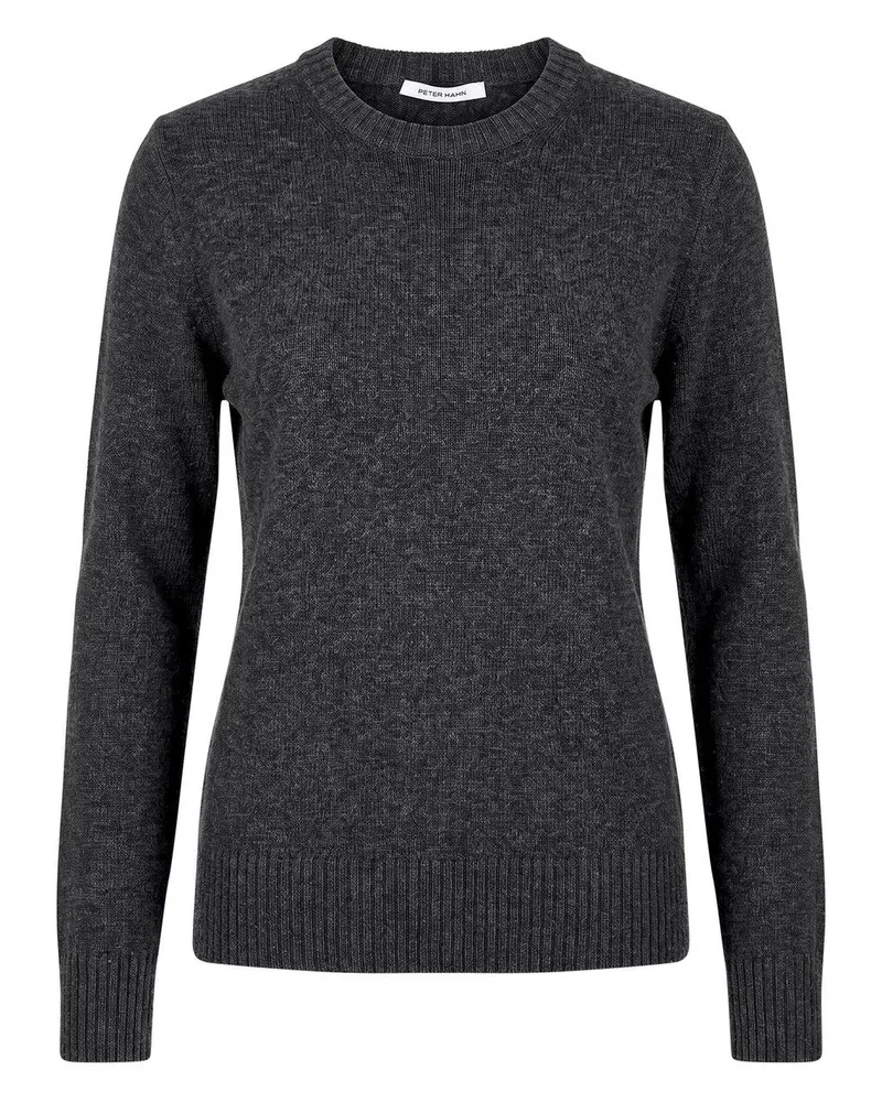 Peter Hahn Rundhals-Pullover  grau Grau