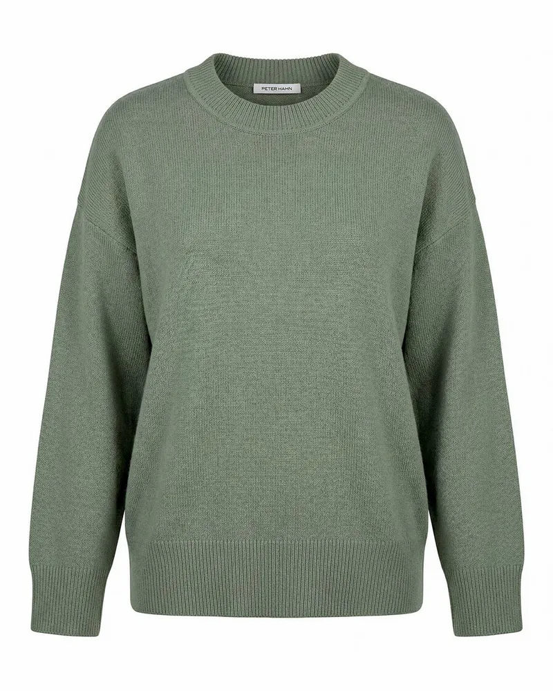 Peter Hahn Rundhals-Pullover Kaschmir  grün Grün
