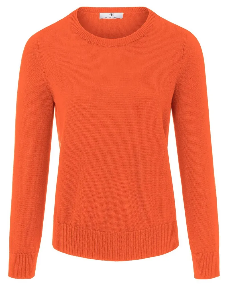 Peter Hahn Rundhals-Pullover aus 100% SUPIMA®-­Baumwolle  orange Orange
