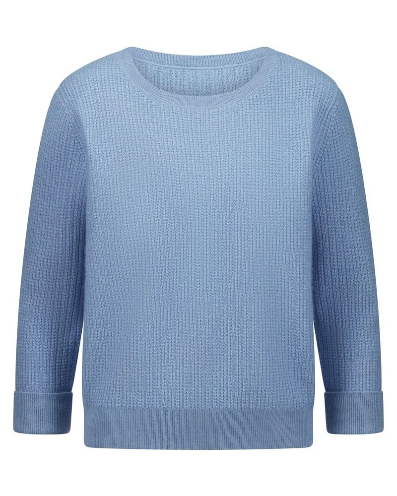 Peter Hahn Rundhals-Pullover 3/4-Arm  blau Blau