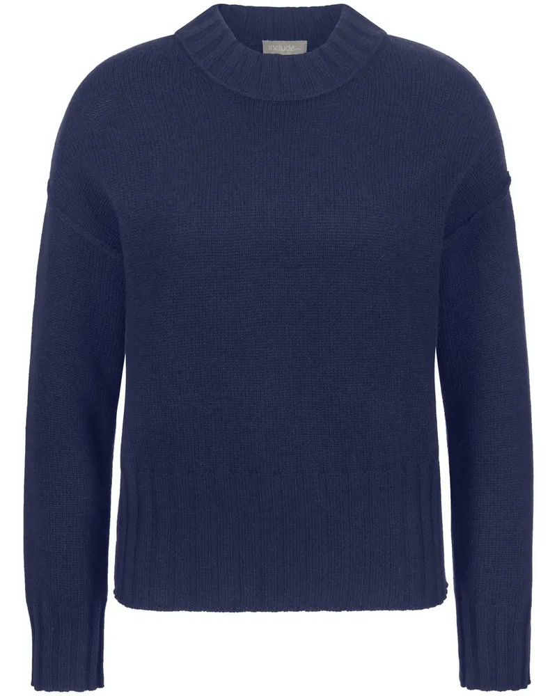 Include Rundhals-Pullover aus Schurwolle und Kaschmir  blau Blau