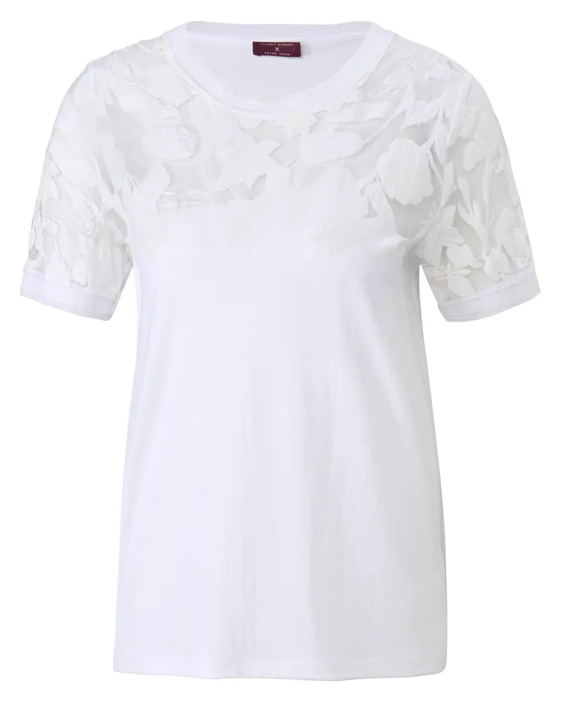 Talbot Runhof Rundhals-Shirt 1/2-Arm  weiss Weiss