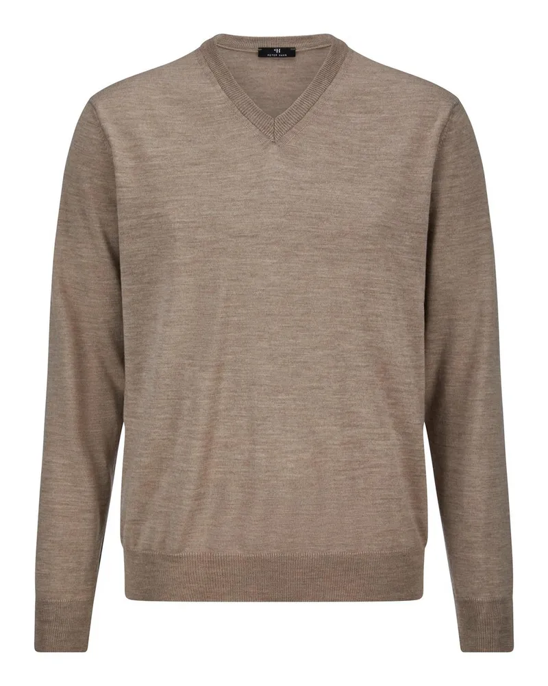 Peter Hahn Rundhals-Pullover  beige Beige