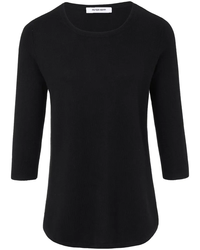 Peter Hahn Rundhals-Pullover aus Seide und Kaschmir  schwarz Schwarz