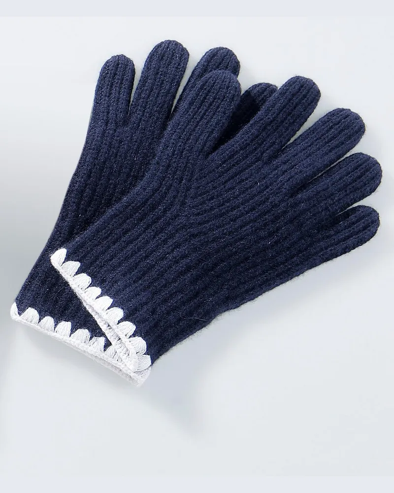 Peter Hahn Handschuh  Cashmere blau Blau