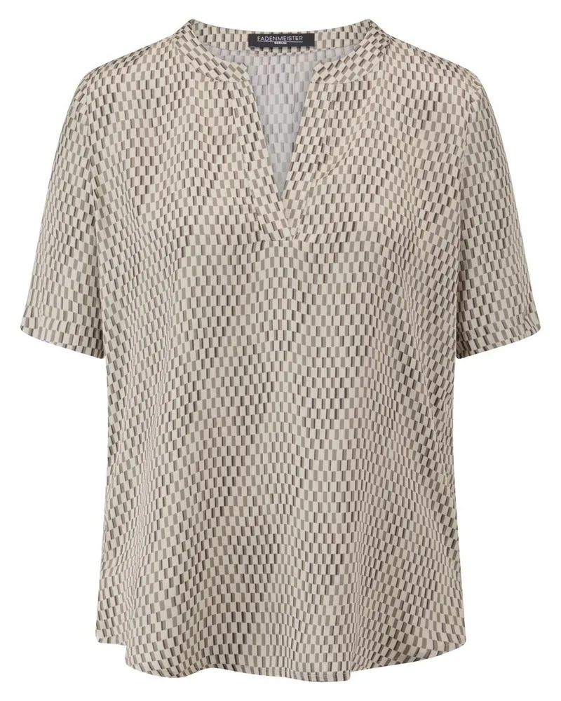 FADENMEISTER BERLIN Bluse Rundhals-­Ausschnitt  beige Beige