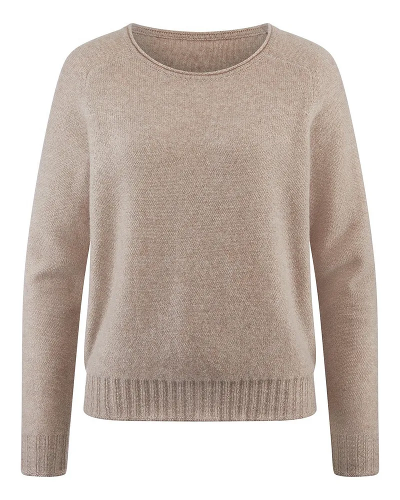 Peter Hahn Rundhals-Pullover  beige Beige
