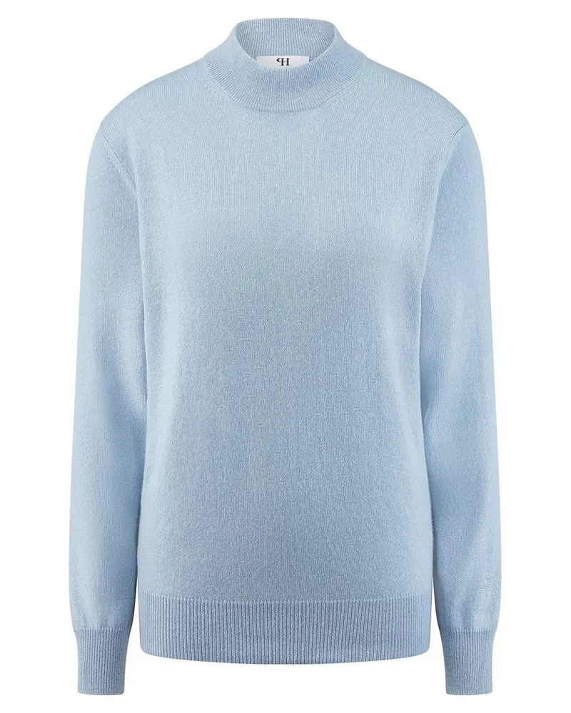 Peter Hahn Stehbund-Pullover Modell Sabrina  Seide/Kaschmir blau Blau
