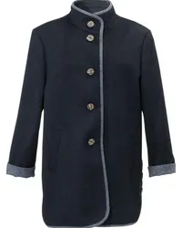 Peter Hahn Loden-Longjacke  blau Blau