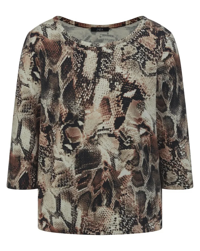 Efixelle Rundhals-Shirt 3/4-Arm  braun Braun