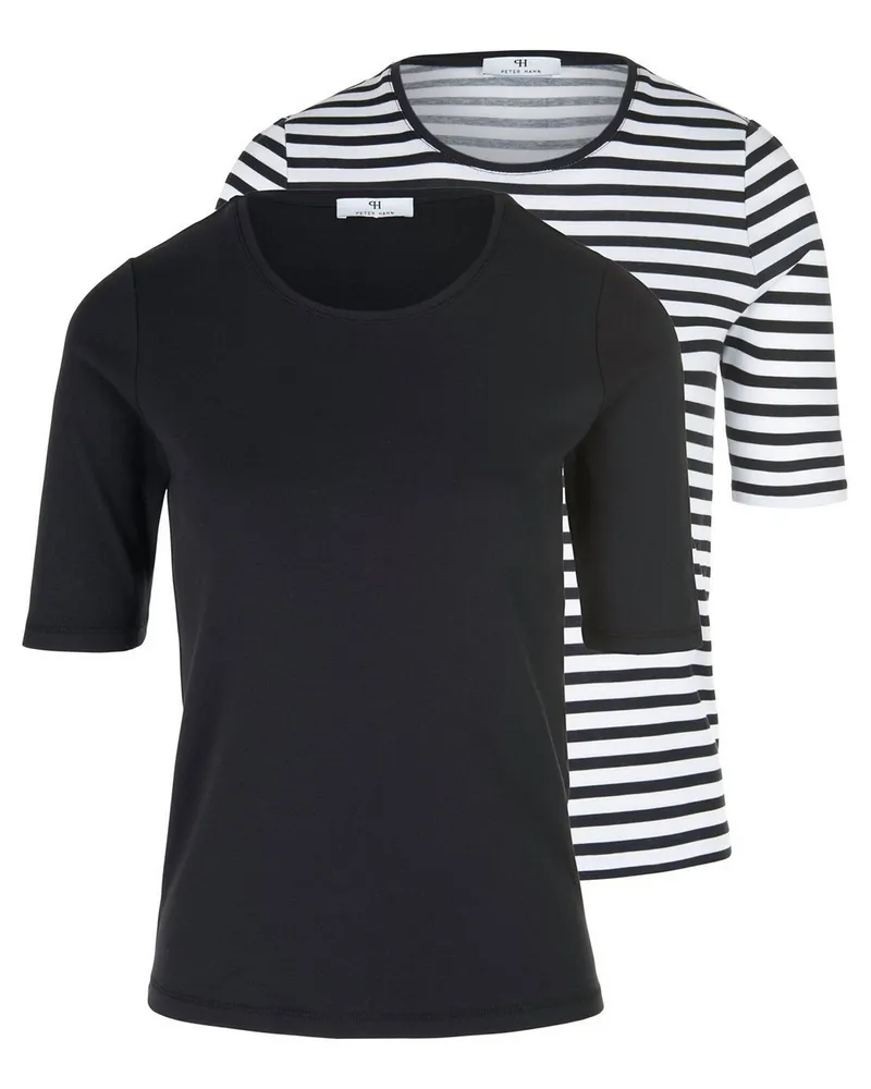Peter Hahn Rundhals-Shirt im 2er-Pack  weiss Weiss