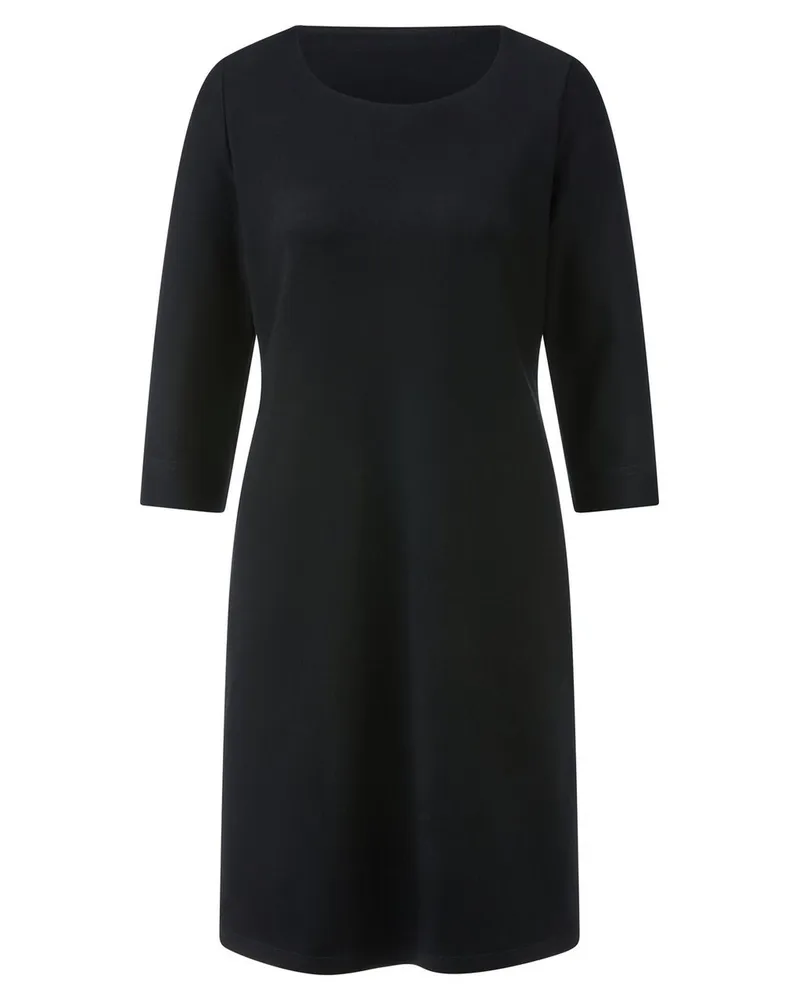 Peter Hahn Jersey-Kleid Rundhals-­Ausschnitt  schwarz Schwarz