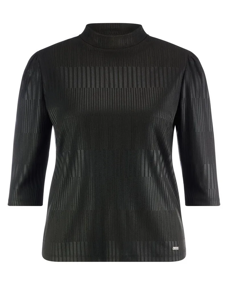 Emilia Lay Shirt Stehkragen  schwarz Schwarz