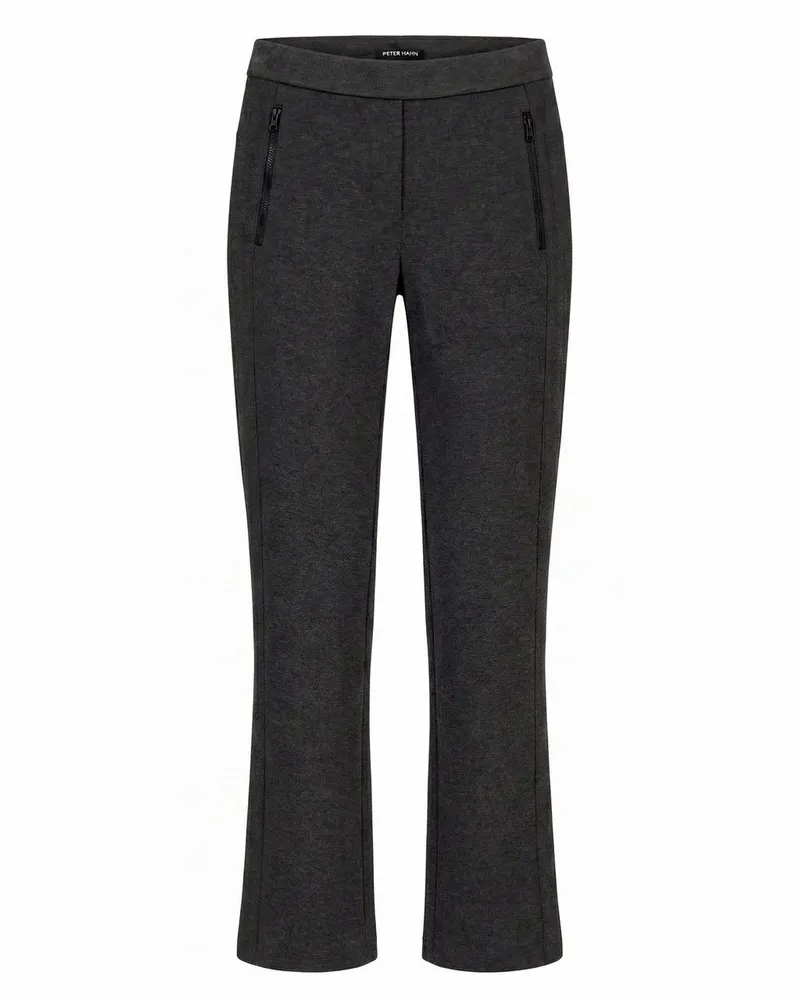 Peter Hahn Knöchellange Slim Fit-Jersey-Hose  grau Grau