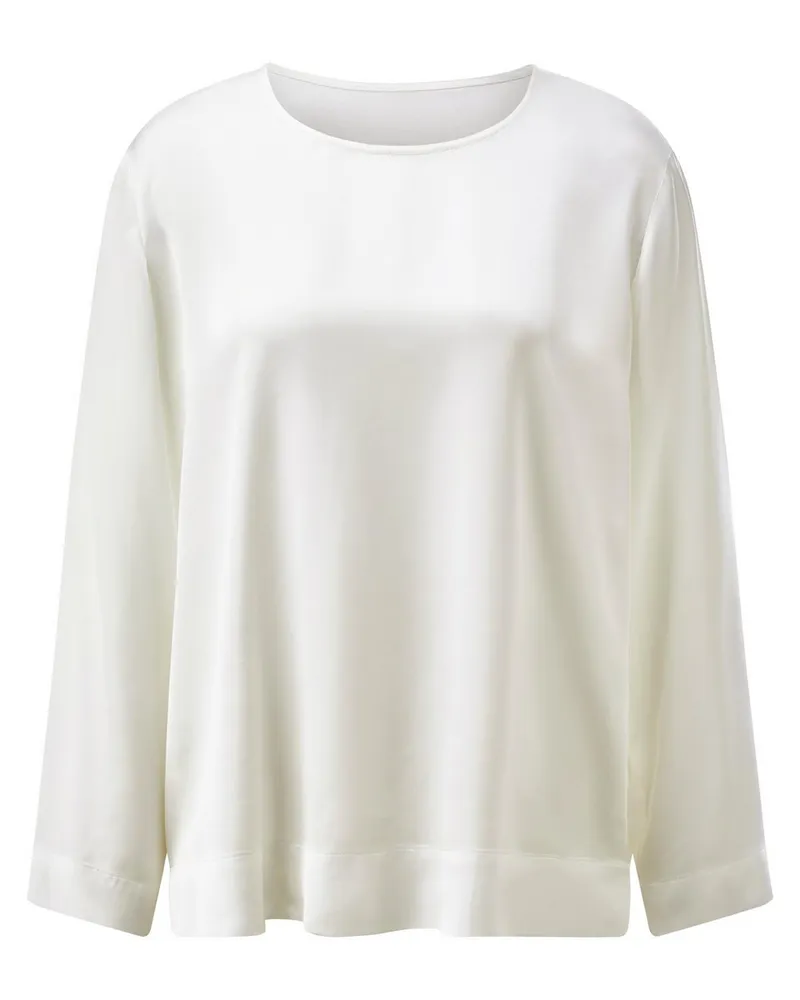 Peter Hahn Bluse Rundhals-­Ausschnitt  weiss Weiss