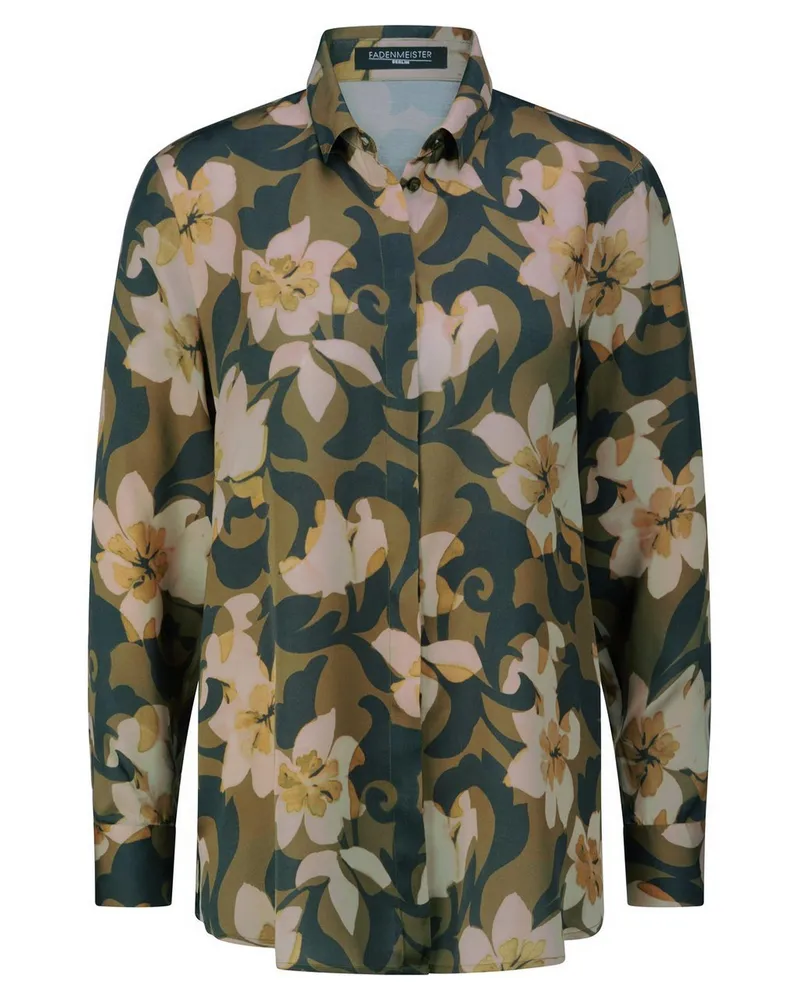 FADENMEISTER BERLIN Bluse Blumen-Print  mehrfarbig Mehrfarbig