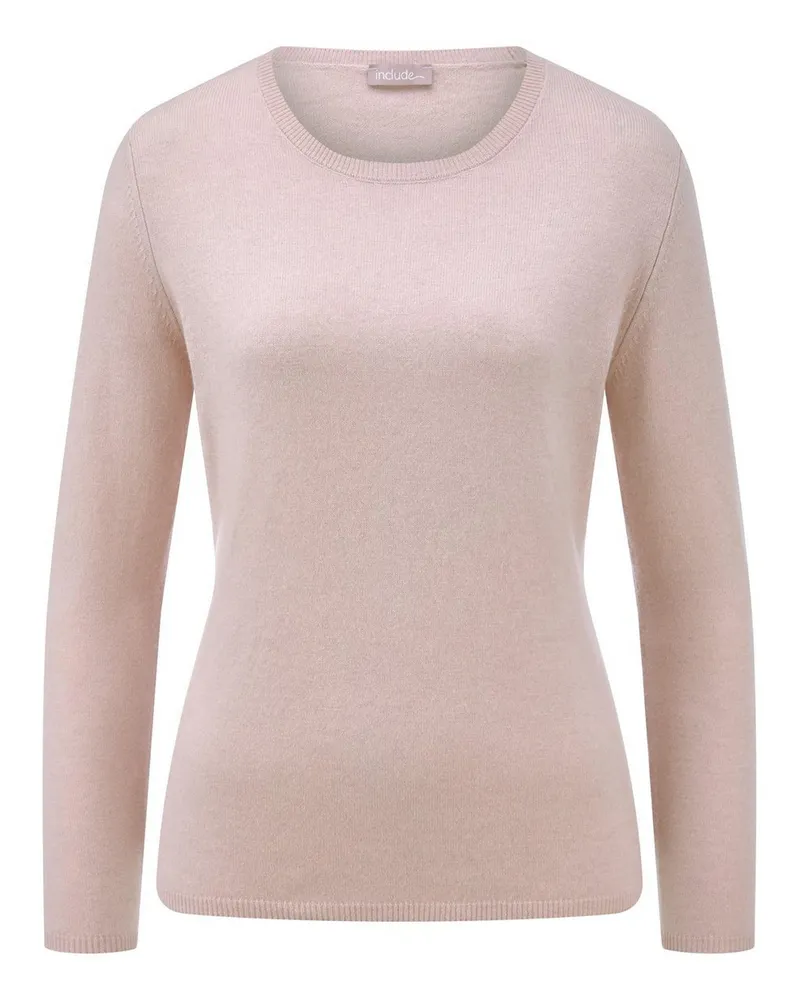 Include Rundhals-Pullover aus Schurwolle und Kaschmir  rosé Rosé