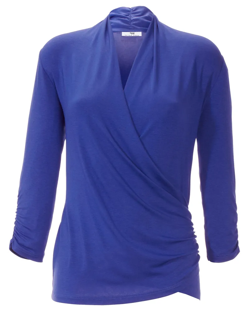 Peter Hahn V-Shirt 3/4 Arm  blau Blau