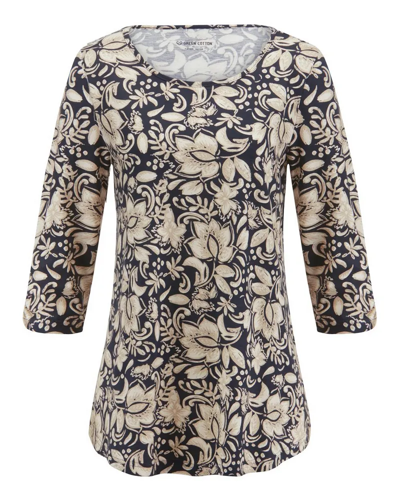 Green Cotton Long-Shirt Filippa  schwarz Schwarz