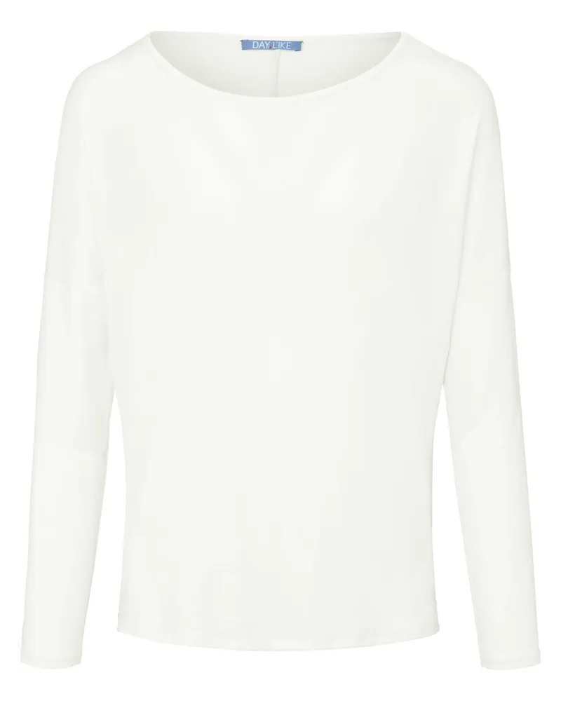 DAY.LIKE Rundhals-Shirt  weiss Weiss