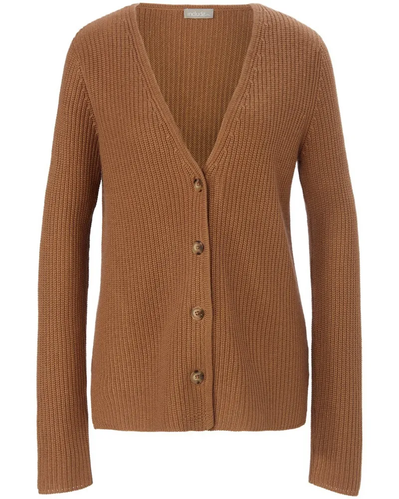 Include Strickjacke aus Seide und Kaschmir  braun Braun