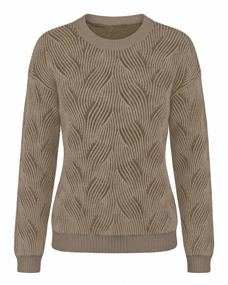 Peter Hahn Rundhals-Pullover  beige Beige