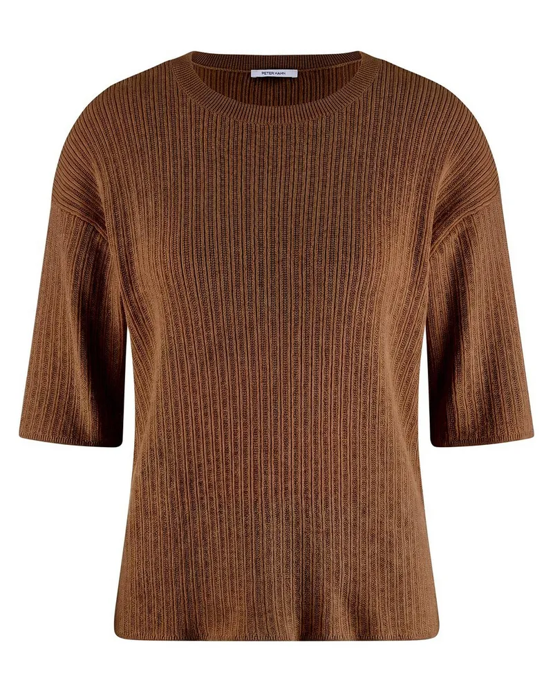 Peter Hahn Rundhals-Pullover aus 100% SUPIMA-Baumwolle  braun Braun