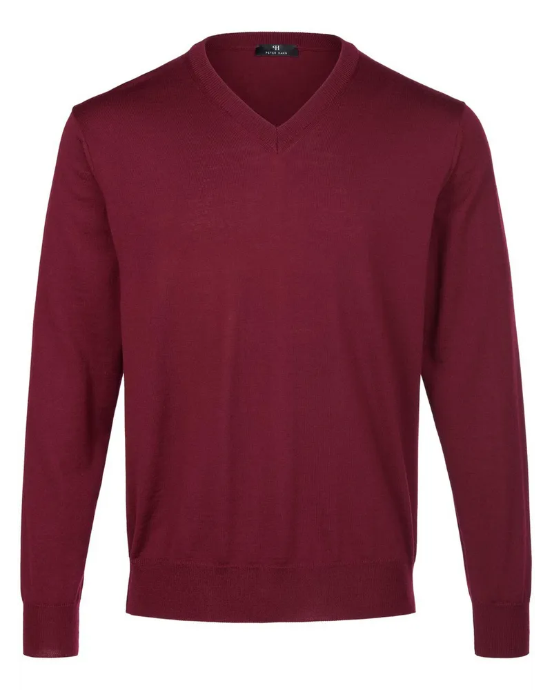 Peter Hahn V-Pullover  rot Rot