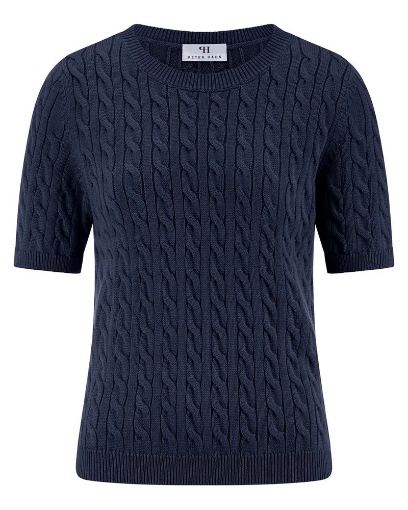 Peter Hahn Rundhals-Pullover 1/2-Arm  blau Blau