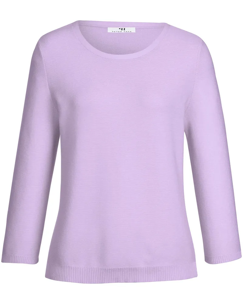 Peter Hahn Rundhals-Pullover 3/4-Arm aus 100% SUPIMA®-Bau  lila Lila