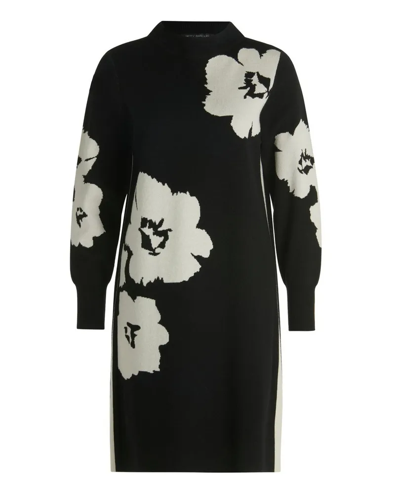 Betty Barclay Strickkleid Stehkragen  schwarz Schwarz