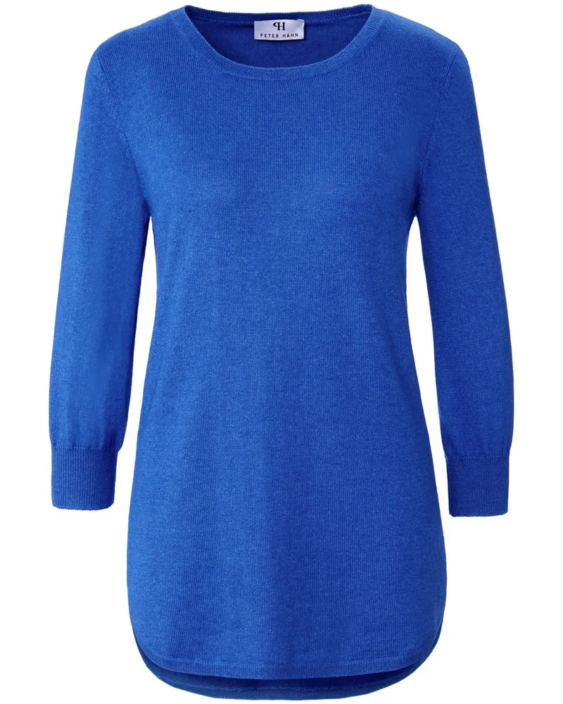 Peter Hahn Rundhals-Pullover aus Seide und Kaschmir  Seide/Kaschmir blau Blau