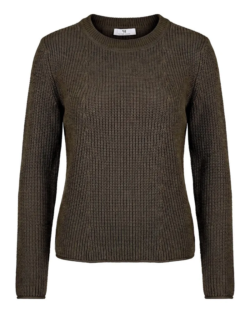 Peter Hahn Rundhals-Pullover  grün Grün
