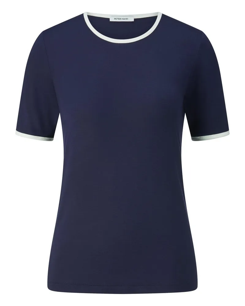 Peter Hahn Rundhals-Shirt  blau Blau